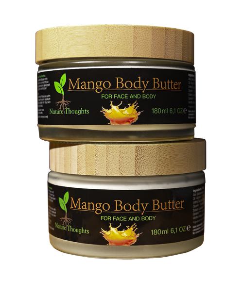 Naturbelassene hochwertige Inhaltsstoffe hat die Body Butter eine rückfettende, feuchtigkeitsspendende, entzündungshemmende, beruhigende und regenerierende Wirkung auf die Haut.