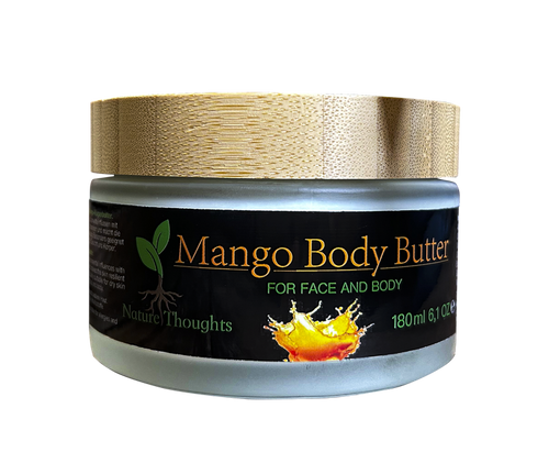 Mango Body Butter fördert die Hautregeneration und spendet irritierter Haut Feuchtigkeit, Geschmeidigkeit und Elastizität.
